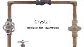  Presentation with water pipe - PPT layouts featuring frame from water pipes background and a white colored foreground