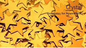  Presentation with star field - Beautiful PPT layouts featuring frame full of gold stars backdrop and a gold colored foreground