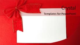  Presentation with christmas card - Slide set enhanced with frame gift - blank white card on red background and a crimson colored foreground