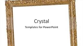  Presentation with mirror in an old frame - Audience pleasing PPT theme consisting of frame hanging on a rope backdrop and a white colored foreground