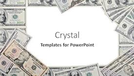  Presentation with floating dollar bills - PPT theme featuring dollar bills of different background and a white colored foreground