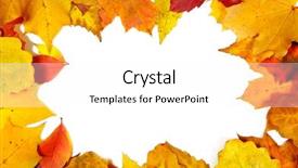  Presentation with fall leaves - Beautiful PPT layouts featuring frame made from fall leaves backdrop and a white colored foreground