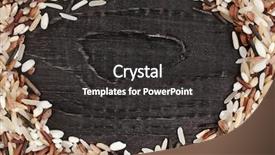 Presentation with brown rice - Amazing slides having colorful blend of rice backdrop and a dark gray colored foreground