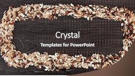  Presentation with rice grain - Amazing PPT theme having frame made of colorful blend of several varieties of whole grain rice in a rustic wooden surface background backdrop and a dark gray colored foreground