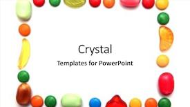  Presentation with frame - Amazing slides having frame made of colorful candies backdrop and a white colored foreground