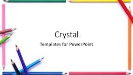  Presentation with sample - Beautiful presentation featuring frame made of colorful pencils backdrop and a white colored foreground