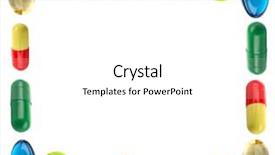  Presentation with capsules pills pill doctor prescription - Theme enhanced with frame made of different pills background and a  colored foreground