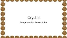  Presentation with gold frame - Amazing PPT layouts having frame made of gold coins backdrop and a white colored foreground