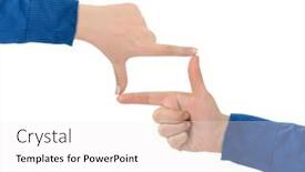  Presentation with frame - Theme having frame-made-of-hands-isolated background and a white colored foreground