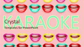  Presentation with lipstick - Presentation theme with frame made of open mouth background and a lemonade colored foreground