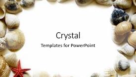  Presentation with space stars - Amazing presentation theme having frame made of seashells backdrop and a white colored foreground