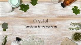  Presentation with beauty products - Cool new PPT theme with frame-of-beauty-products backdrop and a lemonade colored foreground