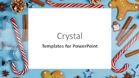  Presentation with candy canes - Colorful slide deck enhanced with frame-of-christmas-gingerbread-cookies backdrop and a white colored foreground