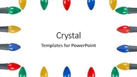  Presentation with light bulbs - Beautiful PPT layouts featuring frame of christmas light bulbs backdrop and a white colored foreground