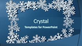  Presentation with snowflakes - Audience pleasing slide deck consisting of frame of christmas snowflakes backdrop and a ocean colored foreground