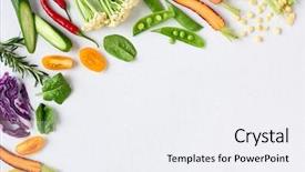  Presentation with corn purple - Presentation enhanced with frame of colorful fresh produce background and a white colored foreground