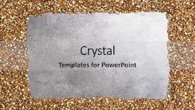  Presentation with gold nugget - Beautiful presentation design featuring frame of gold nugget grains backdrop and a light gray colored foreground