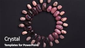  Presentation with kidney - Slides having frame of multicolored kidney beans background and a dark gray colored foreground