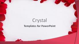  Presentation with love frame - Presentation theme consisting of frame-of-multiple-red-rose background and a sky blue colored foreground