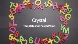  Presentation with alphabet border - Amazing PPT theme having frame of plastic colorful alphabet backdrop and a gray colored foreground