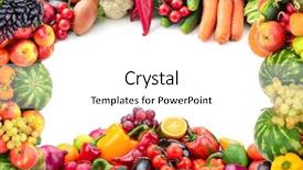  Presentation with frame border - Beautiful PPT layouts featuring frame of vegetables and fruits backdrop and a white colored foreground
