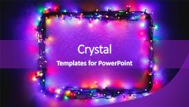  Presentation with christmas lights - PPT theme having frame on snow background purple background and a purple colored foreground