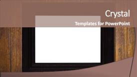  Presentation with wood board - PPT layouts featuring frame or board on wood background and a coral colored foreground