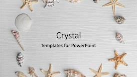  Presentation with frame of fruits - Slides enhanced with frame shaped seashells on light background and a light gray colored foreground