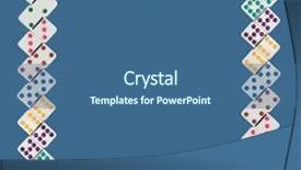  Presentation with blue design - PPT layouts enhanced with frame square of dominoes in numerical order on blue a background design background and a ocean colored foreground