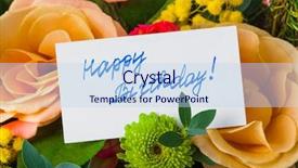  Presentation with thank - Colorful presentation enhanced with frame thank - roses bouquet and greeting card backdrop and a sky blue colored foreground