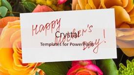  Presentation with thank - Slides consisting of frame thank - roses bouquet and greeting card background and a lemonade colored foreground