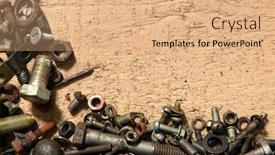  Presentation with hand tools - Theme consisting of frame-with-blank-space background and a coral colored foreground