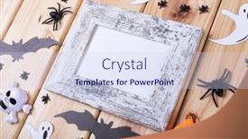  Presentation with halloween frame - PPT theme featuring frame-with-copy-space background and a sky blue colored foreground