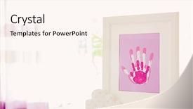  Presentation with frame - Beautiful slide deck featuring frame with family hand prints backdrop and a cream colored foreground