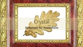  Presentation with oak - Presentation design enhanced with frame with gilded oak leaf 1112_22 background and a blonde colored foreground