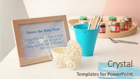  Presentation with baby shower - Audience pleasing PPT theme consisting of frame with rules for game backdrop and a lemonade colored foreground