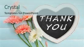  Presentation with thank - Audience pleasing presentation design consisting of frame with text thank backdrop and a sky blue colored foreground
