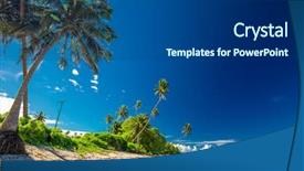  Presentation with south beach - Slide deck featuring framed by palm leaves samoa background and a  colored foreground