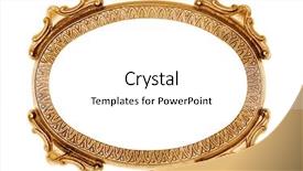  Presentation with gold frame - Audience pleasing PPT theme consisting of framework - gold oval vintage frame isolated backdrop and a white colored foreground