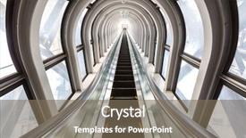  Presentation with framework - Colorful PPT theme enhanced with framework - perspective escalators stairway inside contemporary backdrop and a violet colored foreground