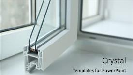  Presentation with sample - Beautiful presentation theme featuring framework - sample of window profile backdrop and a light gray colored foreground