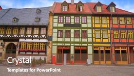  Presentation with framework - Colorful presentation design enhanced with framework - wernigerode facades in harz germany backdrop and a  colored foreground