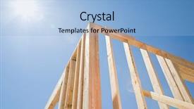  Presentation with framework - Presentation design with framework of a house background and a light blue colored foreground