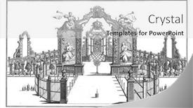  Presentation with framework - Presentation theme consisting of framework-with-the-fireworks background and a light gray colored foreground