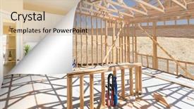  Presentation with corner - PPT theme enhanced with framing with page corner flipping background and a  colored foreground