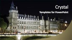  Presentation with paris france - Presentation theme enhanced with france - paris cite island view background and a black colored foreground