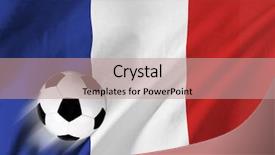  Presentation with france flag - PPT layouts featuring france - soccer ball and french background and a coral colored foreground