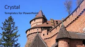  Presentation with castle - Amazing presentation theme having france alsace haut koenigsbourg castle backdrop and a  colored foreground