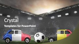  Presentation with france flag - Slide deck consisting of france and belgium flags background and a  colored foreground