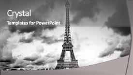  Presentation with vintage car - Slides having france and red retro car background and a gray colored foreground